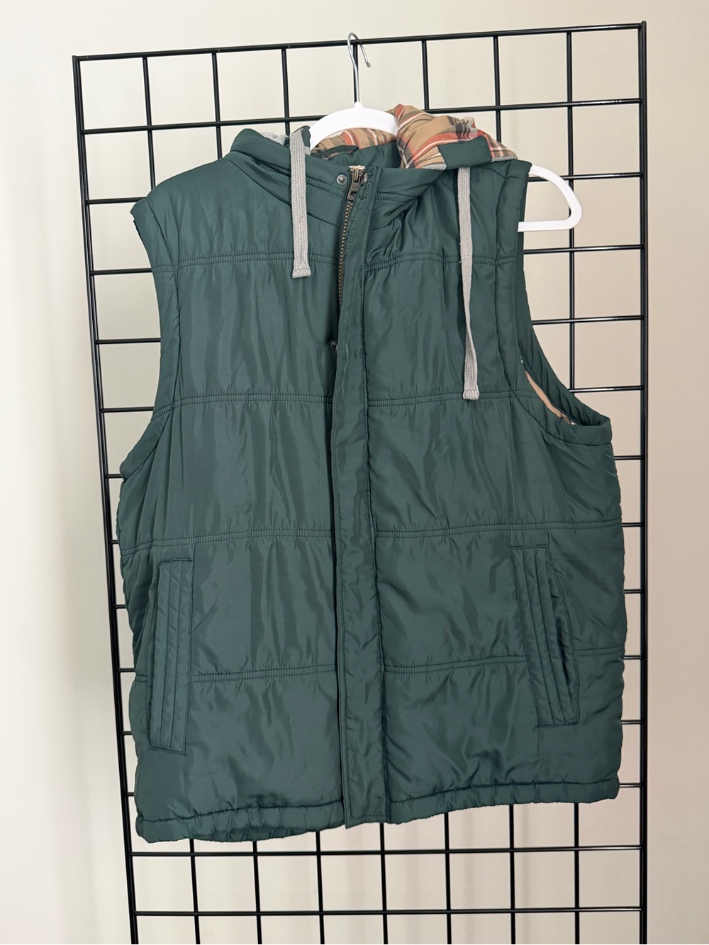Weatherproof Dark Green Quilted Hooded Puffer Vest - Women